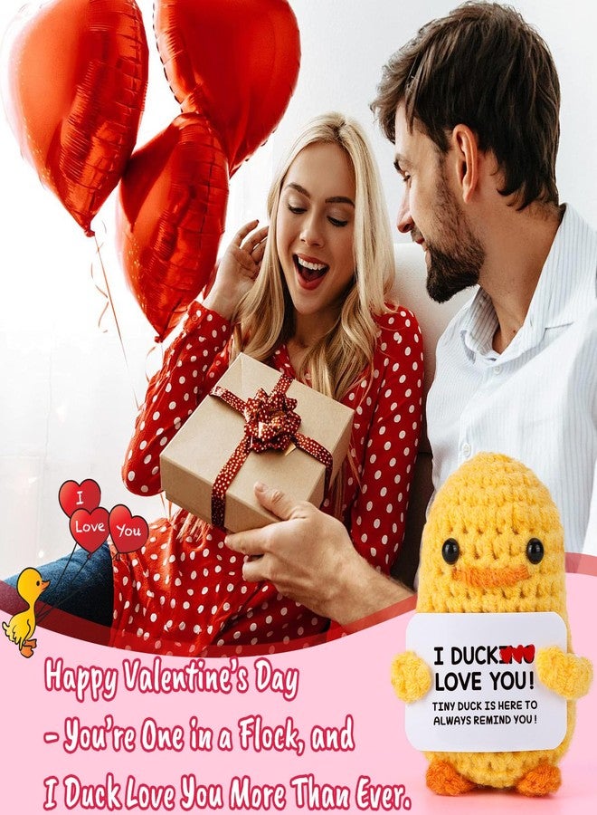 MBL Valentines Day for Him Her - Funny Valentine's Valentine Galentines Day for Women Men Girlfriend Boyfriend, Romantic Anniversary Crochet Duck, Gifts for Wife Husband Birthday Wedding Engagement - Image 4